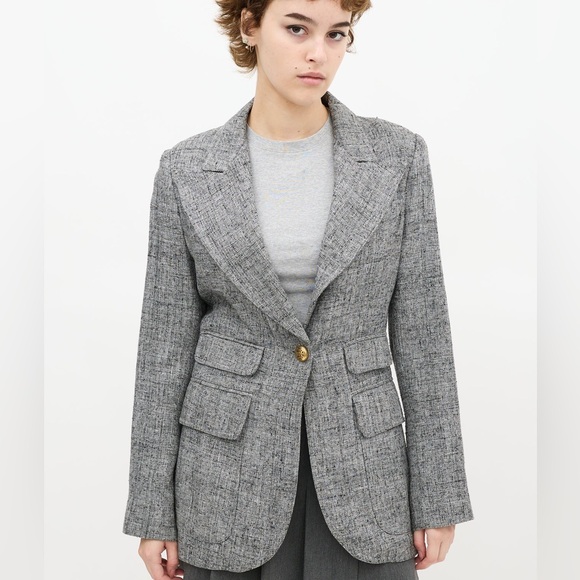 Smythe Jackets & Blazers - SMYTHE Tweed Blazer In Salt Pepper